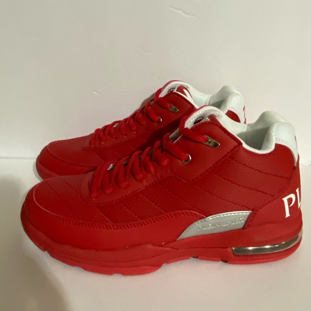 PHILIPP PLEIN HI-TOP SNEAKERS “MALONE” red/nickel